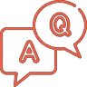 Interactive Q&A with papers icon