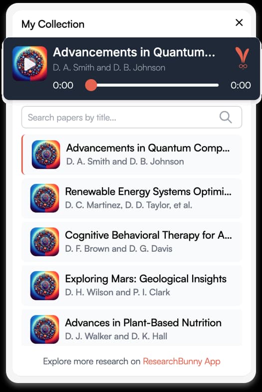 Embeddable research audio widget for websites and platforms