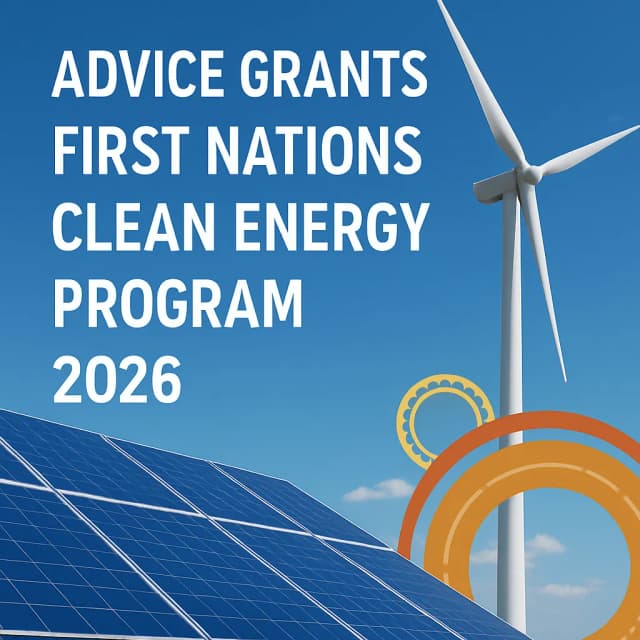 Advice Grants First Nations Clean Energy Program 2026