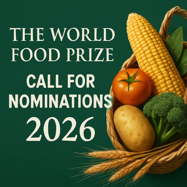 The World Food Prize Call for Nomination 2026