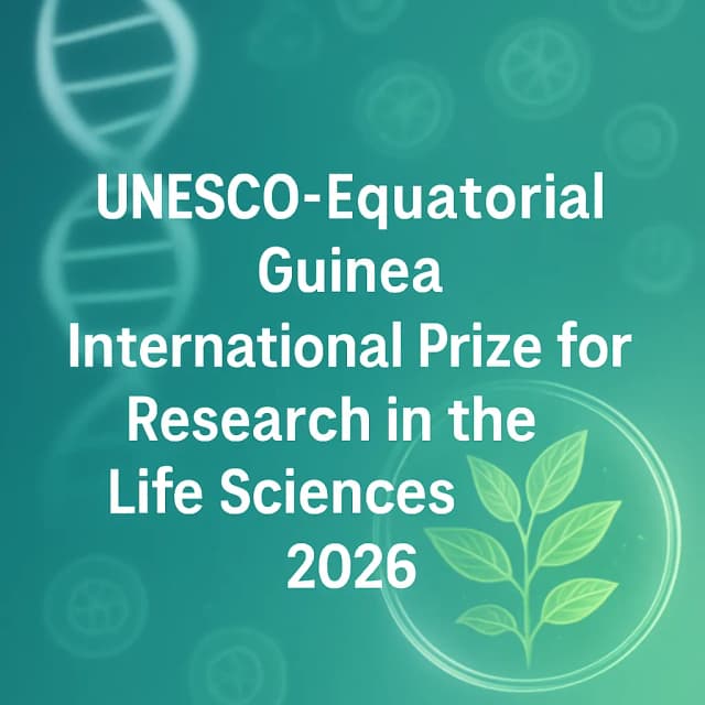 UNESCO-Equatorial Guinea International Prize for Research in the Life Sciences 2026
